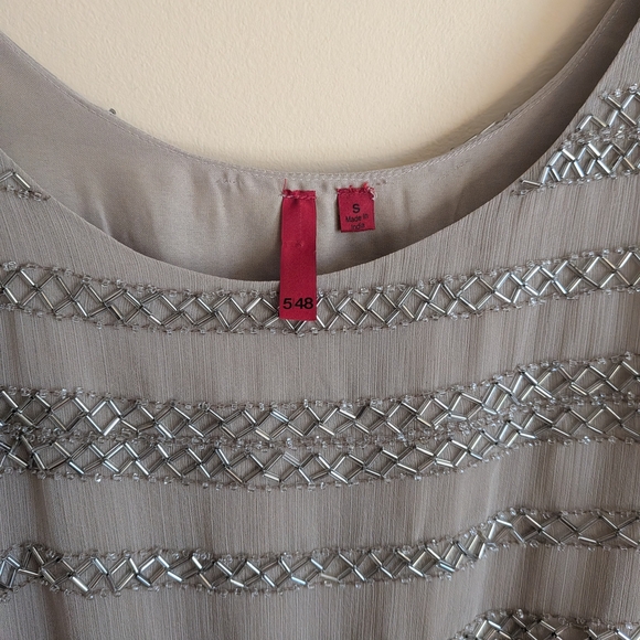 5/48 Gray Patterned Mini Dress - Picture 2 of 3